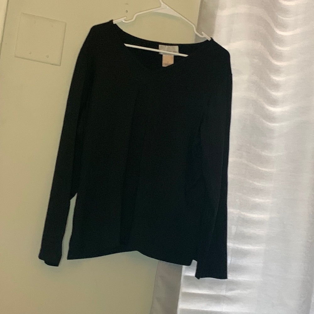 Micro polyester soft black sweater